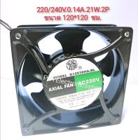 พัดลม FAN 220/240V 0.14A 21 W 2P ขนาด 120*120 ซม.  รุ่น 012038HA2 BL (AXIAL  FAN)