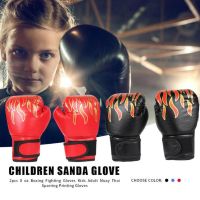 2023✻™ 1 Pair Professional Boxing Training Fighting Gloves PU Leather Kids Breathable Muay Thai Sparring Punching Karate Training Glove