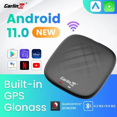 Carlinkit CarPlay Ai Box Android 11 Snapdragon ไร้สาย เครื่องเล่นในรถยนต์ Android อะแดปเตอร์อัตโนมัติ 4G LTE ซิม Wifi เชื่อมต่อกล่องสตรีมมิ่งทีวี