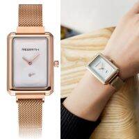 Relojes Para Mujer นาฬิกาแฟชั่นผู้หญิงนาฬิกาควอตซ์แบรนด์ชั้นนำ Rebirth นาฬิกาข้อมือสบายๆนาฬิกาข้อมือผู้หญิงผู้หญิงที่หรูหรานาฬิกา