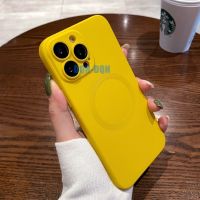 【With lens film/silicone soft case/skin felling/Yellow】เคส compatible for iPhone 11 Pro Max 12 Pro Max 13 Pro Max 14 Pro Max case soft case