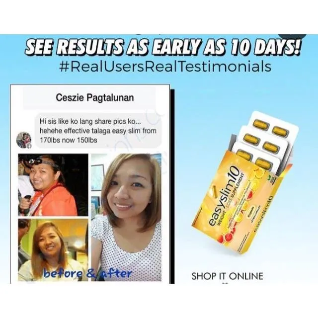 Easy Slim 10 Weight Loss Slimming 12 Capsules 400mg | Lazada PH Easy Slim 10 Weight Loss Slimming 12 Capsules 400mg | Lazada PH