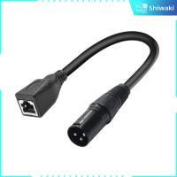 Shiwaki XLR 3ขาเพื่อ RJ45สายอะแดปเตอร์สำหรับการเคลื่อนย้ายหัวแสงดีเอ็มเอ็กซ์อุปกรณ์ควบคุม