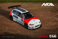 Honda Civic EG6 Pandem Rocket Bunny JDM Diecast Model Car Die-Cast Vehicles