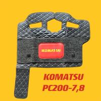 พรมปูพื้นรถแมคโคร โคมัสสุ KOMATSU PC200-8, PC200-10 2 ชั้น ทำจากหนังสังเคราะห์