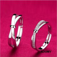 Couple Ring Set 925 Silver Ring Jewelry Adjustable Open Ring 1 Pair