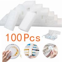 20/50/100 Pcs White Nano Cleaning Sponge Magic Shoe Magic Decontamination Kitchen Brush Dish Scouring Magic Wipe Shoes Accessories