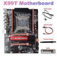 X99T Motherboard+SATA Cable+Switch Cable+Thermal Grease+Baffle LGA2011-V3 M.2 NVME NGFF Support DDR4 4X16G for V3 CPU