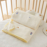 Konssy ผ้าห่มเด็กสำหรับ Unisex ชายหญิง Super Soft Nursery Minky ผ้าห่ม Muslin Cotton ด้านหน้าและ Dotted Fleece Backing