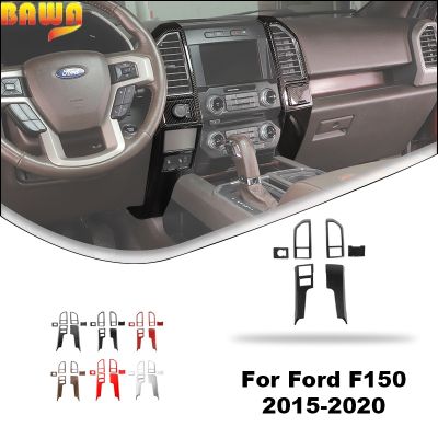 ♗✇┋ BAWA Car Central Console Dashborad Air Outlet Vent Panel Cover For Ford F150 2015 -2020 Interior Decoration Stickers Accessories