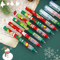 Kawaii คริสต์มาสเจลปากกาน่ารักต้นคริสต์มาสกวางเรนเดียร์ซานตา 0.5 มม.สีดำเป็นกลางปากกาโรงเรียนสำนักงานเครื่องเขียน