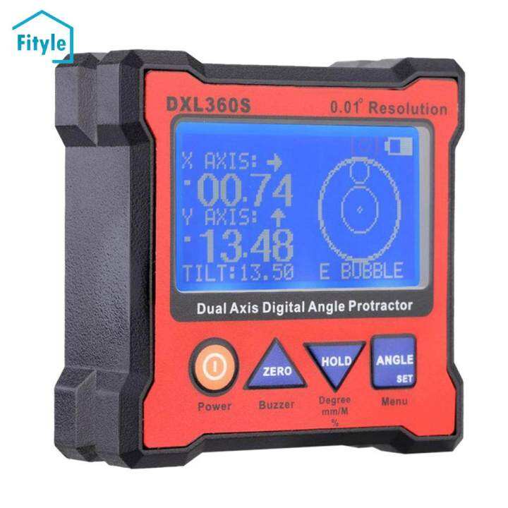 Fityle Dxl360s Pro Dual Axis Digital Angle Protractor 5 Side Magnetic Base Uk Plug Lazada Ph 9863