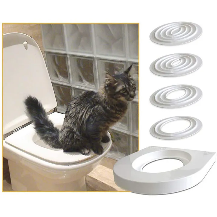 Cats Toilet Training Kit PVC Litter Box Tray Set Professional Puppy Cat ...