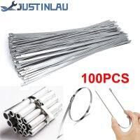 100 Pcs 304 # สแตนเลสผูกสาย 4.6 มม. Heavy Duty Self - Locking สาย Zip Tie อเนกประสงค์โลหะท่อไอเสียห่อล็อค Ties-ju544982