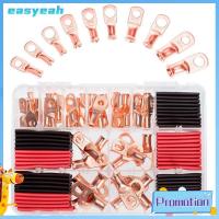 EASYEAH 100Pcs AWG8 6 4 2 ปลั๊กลวดทองแดง ปลายสายแบตเตอรี่ พร้อมกล่องเก็บของ แบตเตอรี่สายเคเบิล lugs กล่องกระจายสินค้า