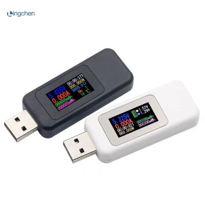 10ใน1ที่ทดสอบ USB DC เครื่องวัดแรงดันไฟฟ้าแบบดิจิตอลแอมมิเตอร์แอมป์โวลต์แอมมิเตอร์ตรวจจับแบตสำรองเครื่องชาร์จ