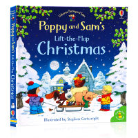 Poppy and SamS lift the flap Christmas childrens Enlightenment cognition picture book hardcover Christmas theme