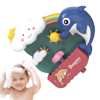 Water Spray Spout for Kids Fun Cartoon Dolphin Bath Fountain Toy Bathtub Decoration for Childrens Playground Water Park Kindergarten Bathroom Bathtub Game Room cool