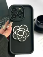 เคสสำหรับ IPHONE15 IPHONE 15PROMAX 11 PRO MAX IPHONE7 PLUS IPHONE8 PLUS IPHONEX XR XS MAX IPHONE 12 PRO MAX IPHONE 13 PRO MAX IPHONE14 14PLUS 14PRO 14PROMAX น่ารักทำด้วยมือ DIY camellia เคสโทรศัพท์เรียบง่าย