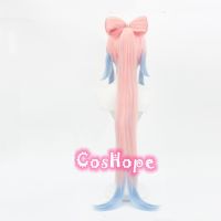 Genshin Impact Kokomi Cosplay Wig 120Cm Pink Mixed Blue Wig Cosplay Anime Cosplay Wigs Heat Resistant Synthetic Wigs Halloween