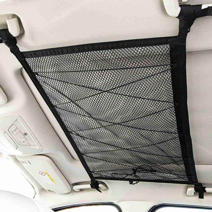 Car Ceiling Storage Net Pocket Roof Interior Cargo Net Bag Car Trunk