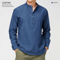 TWENTYSECOND เสื้อเชิ้ตแขนยาวคอจีน Carter Pullover Shirt - สียีนส์เข้ม / Denim