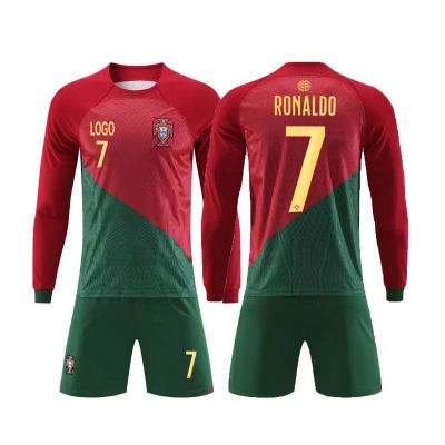 ♨  22 World Cup Portugal away cristiano ronaldo 7 kits adult childrens game of football clothing customization