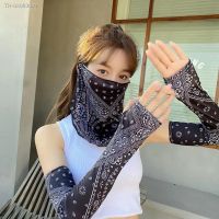 ☢ Sunscreen Cashew Flower IIce Sleeve Arm Sleeves Arm Guard Ice Silk Covers Oversleeve UV Protection Cycling Neck Protection Mask