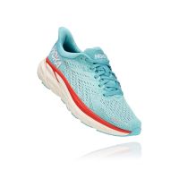 Hoka Women Clifton 8 Running Shoes - Aquarelle / Eggshell Blue