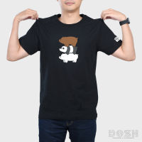 DOSH UNISEX T-SHIRTS WE BARE BEARS เสื้อยืดคอกลม แขนสั้น ผู้ชาย-ผู้หญิง PWBBMT5000-BL