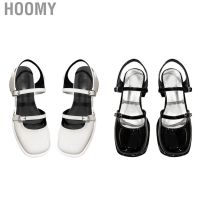 COD Hoomy Women Sandal  Simple Retro Elongated Leg Line Women Closed Toe Sandals Reinforced Design Elegant Heel  for Daily