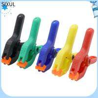 SIXUL 1Pc/10Pcs เครื่องมืองานไม้ สปริงหนีบ พลาสติกทำจากพลาสติก ไนล่อนสลับ ที่หนีบมือ สีสันสดใส ดีไอวาย ที่หนีบไม้ ปลอกรัดตรึงงานไม้