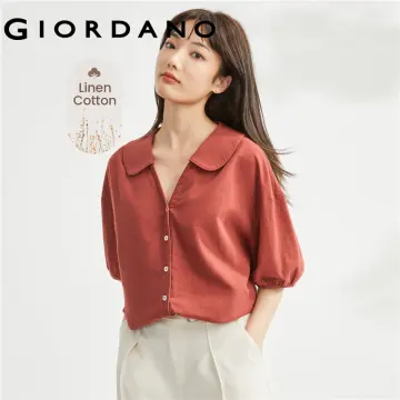 Buy Doll Collar Cotton Blouse online | Lazada.com.ph