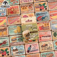 Mr. Paper 45Pcs/Box Vintage Food Cute Stickers Creative Seal French Fries Hand Account Decorative Stationery Sticker Supplies