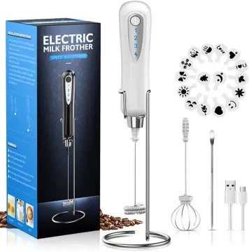 SIMPLETASTE Milk Frother Handheld Battery Operated Electric Gray - New Free  Ship