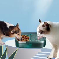 2L Automatic Cat Water Fountain Feeder Double Bowl Water Feeding Bowl Quiet Drinker Drinking Fountains For Cats Feeder