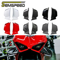 SEMSPEED รถจักรยานยนต์กระจกปีก Fairing ด้านหน้าอากาศพลศาสตร์สปอยเลอร์ Winglet สำหรับ Ducati Panigale V2 2020-2022