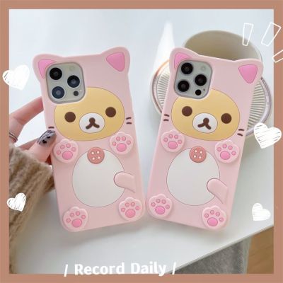Cute Bear Cat Silicone iPhone Cases For iPhone 14 plus promax For iphone 13 12 11 pro max 6 7 8 Xs XrProtect Cover Creative