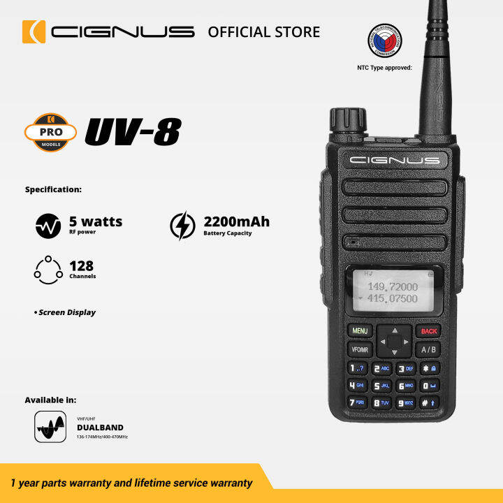 Cignus UV8 Two Way Radio Lazada PH