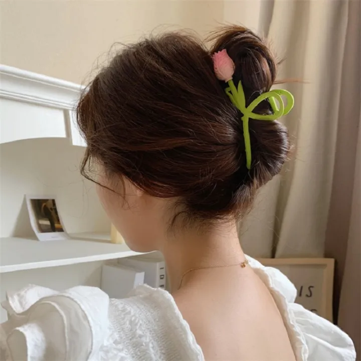 non-slip-hair-clip-ponytail-hair-clip-jelly-hair-clip-hair-clip-accessories-tulip-hair-clip-hair-clip