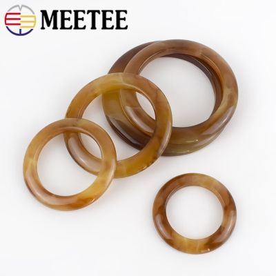 【YF】 10/25pcs Lightcoffee O Ring Resin Buckles Scarf Swimsuit Belt Decorative Buckle Button Ribbon Slider Sewing Accessories