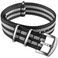 ✴❁ JAMEKER High Quality Nylon Canvas Strap 20mm Men Military Seatbelt Sport Waterproof Weave Stripe Bracelet Band Watch Accessories