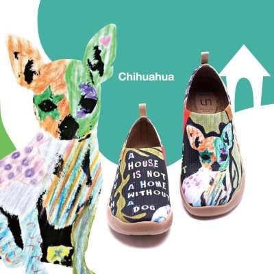 UIN fashion retro sports art casual sneakers travel shoes CHIHUAHUA Artist Paint Women Canvas Shoes