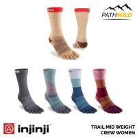 INJINJI WOMEN TRAIL MIDWEIGHT CREW ถุงเท้าแยกนิ้ว สำหรับการวิ่งเทรลระยะยาว