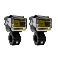 2Pcs รถจักรยานยนต์ Spotlight ด้านหน้าไฟ LED ขับรถ9000LM 90W 6000K ไฟหน้า4โหมด High Low Beam