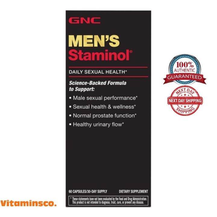 Gnc Men S Staminol Daily Sexual Health Formula 60 Count Lazada Ph