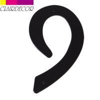 4 quot; 101mm House Number Door Address Number Digits Aluminum Nail Fixed Mailbox Address Sign 0 9 BLACK