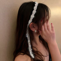 Fashion simple hair accessories with French retro headdress personality flashing rhinestone tassel headband for women wholesale