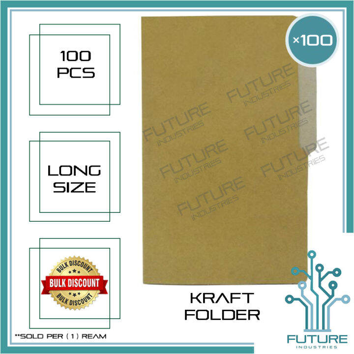 Kraft Folder Long Legal Size File Organizer Brown Color Kraft Texture
