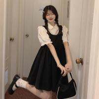 ?-♚◆ Fugitive Princess milk sweet cool salt suspender skirt summer fairy thin small Japanese aging bubble sleeve dress